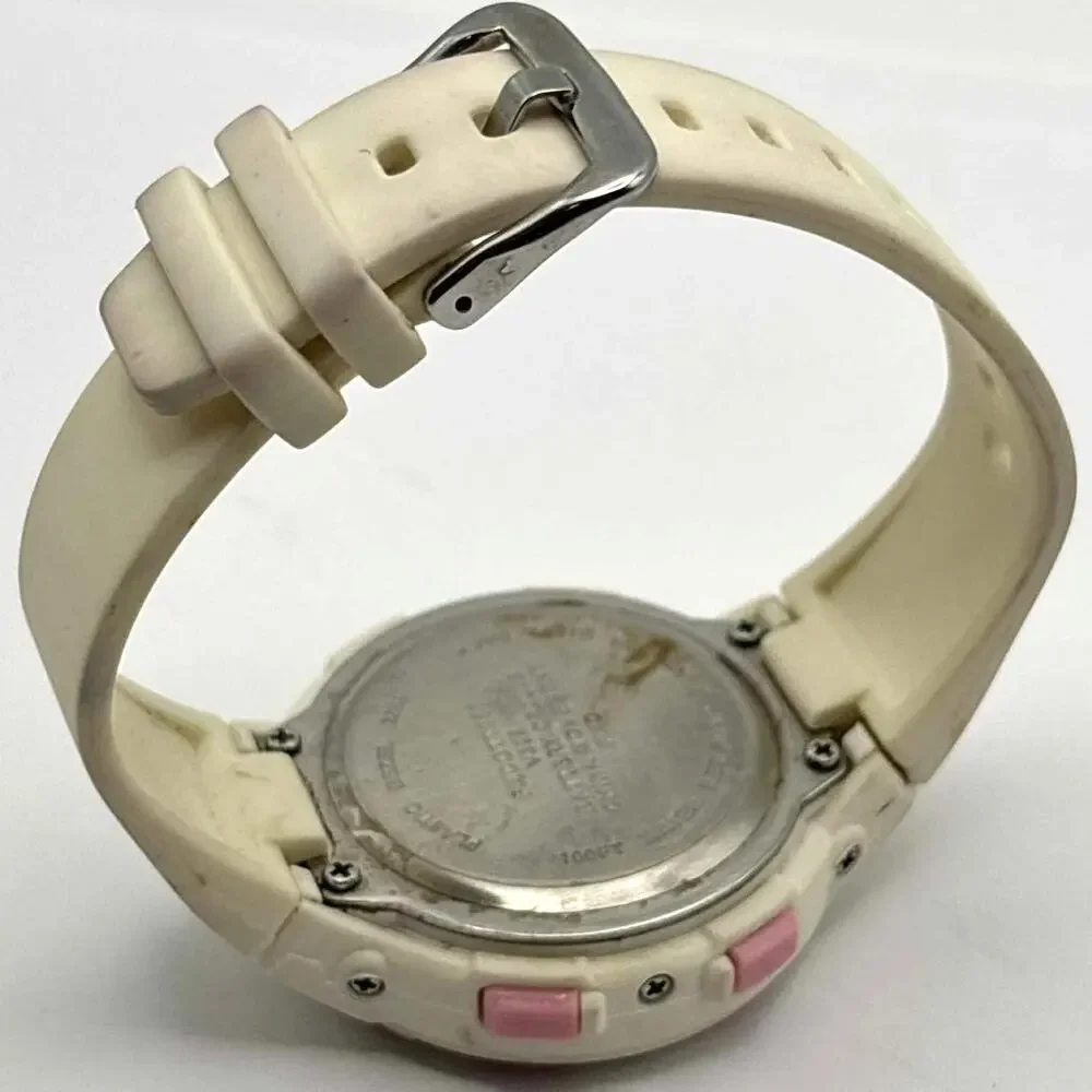 Retro Cream & Pink Digital Watch